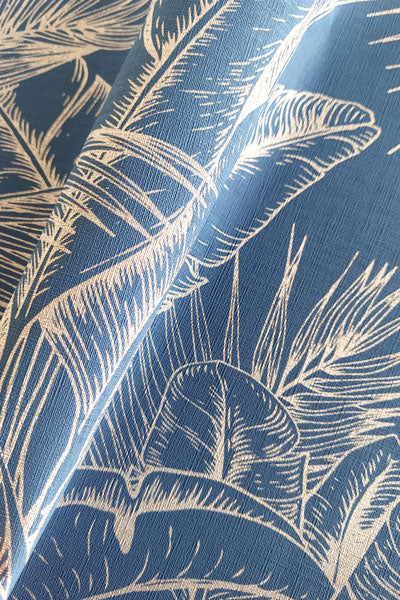 Jungle Palms BRS8044 - Dark Blue/Gold